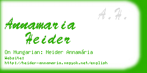annamaria heider business card